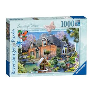 จิ๊กซอว์ 1000 ชิ้น Ravensburger MCountry Collection Number 11 Snowdrop Cottage #19768